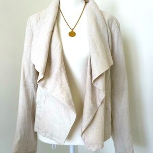 Linen open front jacket